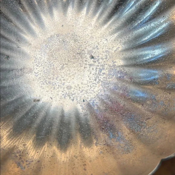 Vintage Boho Art Deco Style Gold Brass Metal Scalloped Edge Lotus Bowl - Picture 4 of 7